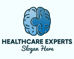 Blue Brain Puzzle logo design