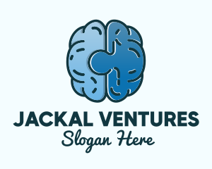 Blue Brain Puzzle logo design