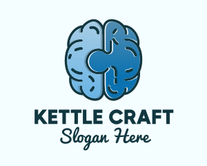 Blue Brain Puzzle logo design