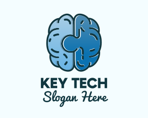 Blue Brain Puzzle logo design