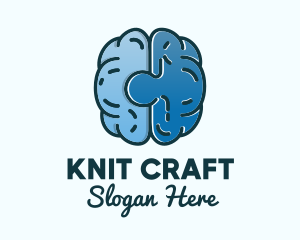 Blue Brain Puzzle logo design