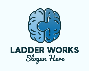 Blue Brain Puzzle logo design