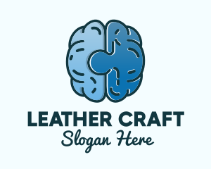 Blue Brain Puzzle logo design