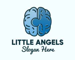 Blue Brain Puzzle logo design