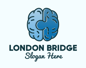 Blue Brain Puzzle logo design