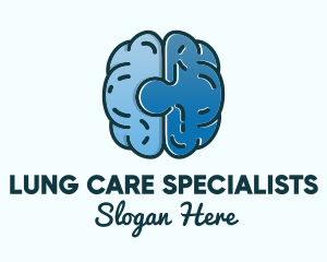 Blue Brain Puzzle logo design