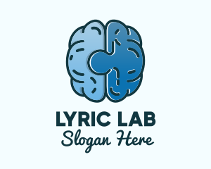 Blue Brain Puzzle logo design