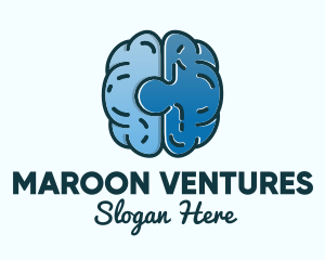 Blue Brain Puzzle logo design