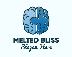 Blue Brain Puzzle logo design