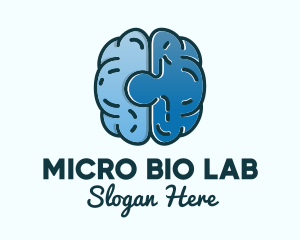 Blue Brain Puzzle logo design