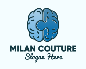 Blue Brain Puzzle logo design