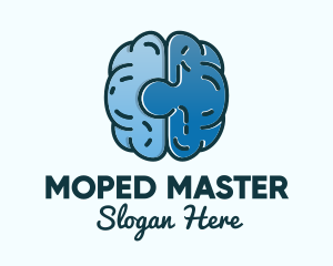 Blue Brain Puzzle logo design