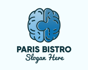 Blue Brain Puzzle logo design