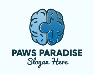 Blue Brain Puzzle logo design