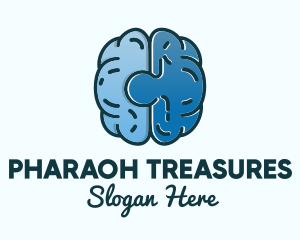 Blue Brain Puzzle logo design