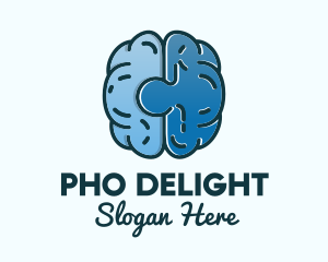 Blue Brain Puzzle logo design