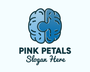 Blue Brain Puzzle logo design