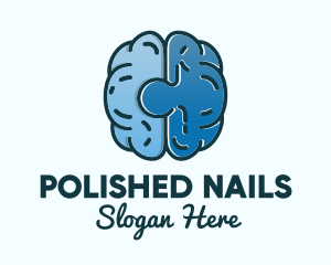 Blue Brain Puzzle logo design