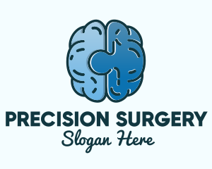 Blue Brain Puzzle logo design