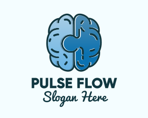 Blue Brain Puzzle logo design