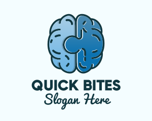 Blue Brain Puzzle logo design