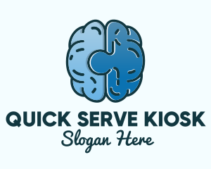 Blue Brain Puzzle logo design