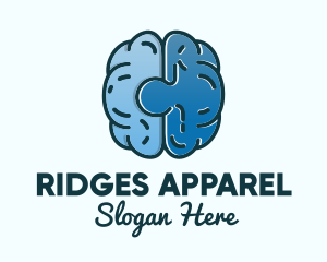 Blue Brain Puzzle logo design