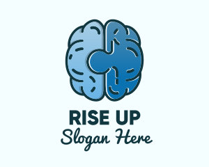 Blue Brain Puzzle logo design