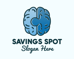 Blue Brain Puzzle logo design