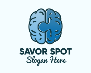 Blue Brain Puzzle logo design