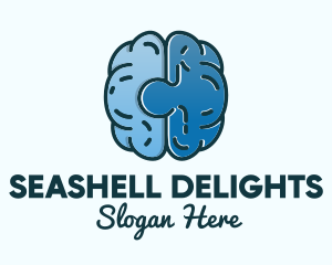 Blue Brain Puzzle logo design