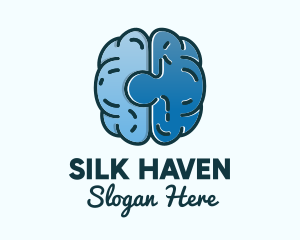 Blue Brain Puzzle logo design