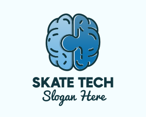 Blue Brain Puzzle logo design