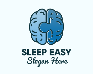 Blue Brain Puzzle logo design