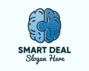 Blue Brain Puzzle logo design