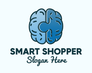 Blue Brain Puzzle logo design