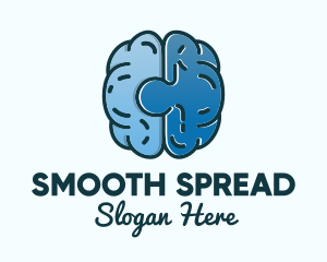 Blue Brain Puzzle logo design