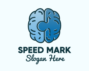 Blue Brain Puzzle logo design