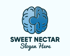 Blue Brain Puzzle logo design