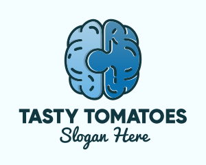 Blue Brain Puzzle logo design