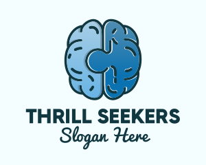 Blue Brain Puzzle logo design