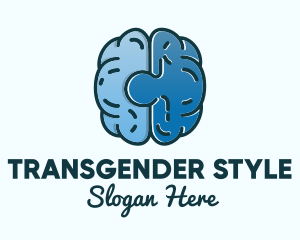 Blue Brain Puzzle logo design