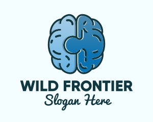 Blue Brain Puzzle logo design