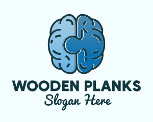 Blue Brain Puzzle logo design