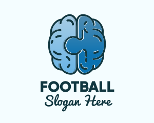 Blue Brain Puzzle logo design