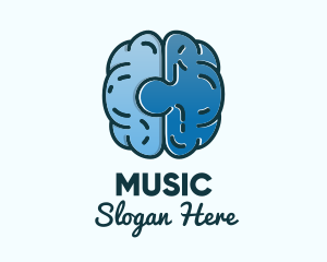 Blue Brain Puzzle logo design
