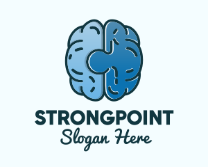 Blue Brain Puzzle logo design