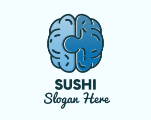 Blue Brain Puzzle logo design