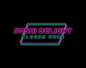 Bar Neon Nightlife logo design