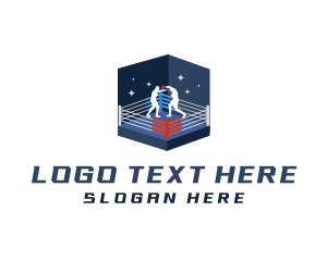 Fight - Sports Boxing Ring logo design